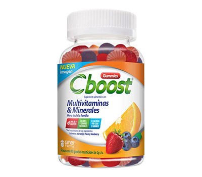 GOMA C BOOST MULTI VITAMINAS Y MINERALES ADULTO 60 MG