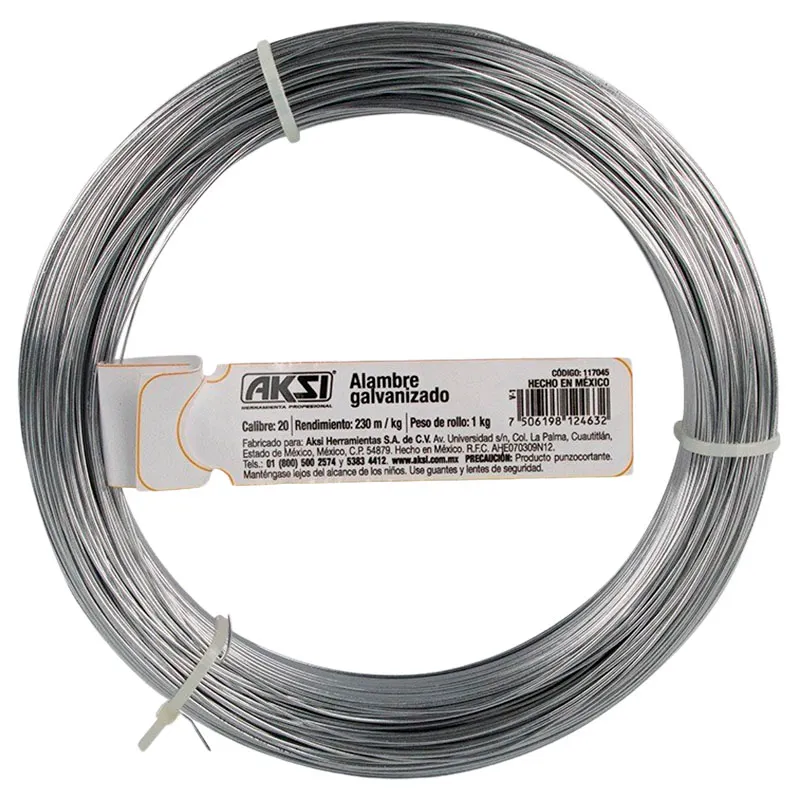 Alambre galvanizado # 20 (Precio por metro)