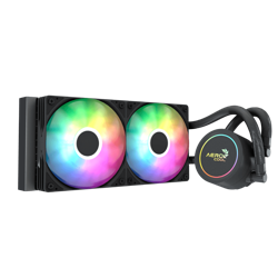 Enfriamiento Líquido RGB Aerocool Abyss L240R, AIO 240 mm, Comp