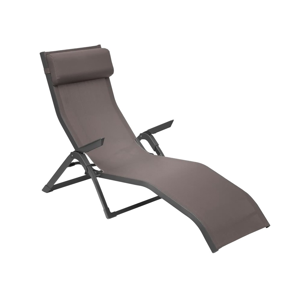 Silla chaise lounge aluminio cafe hesperide