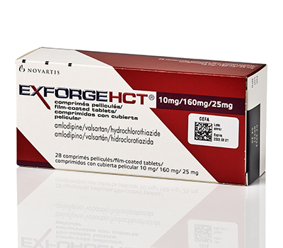 EXFORGE HCT 10/160/25MG TABLETAS X28