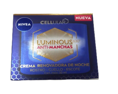Nivea Luminous, Anti Manchas, Crema Renovadora de Noche, 50 ml