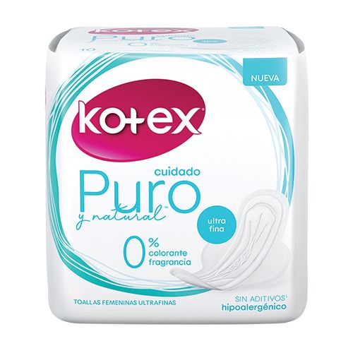 KOTEX PURE UF C/ALAS X 10 UNDS