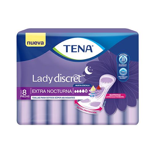 TENA TOALLA LADY NOCTURNA X 8 UNDS