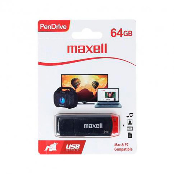 Maxell Memoria USB 64Gb negro
