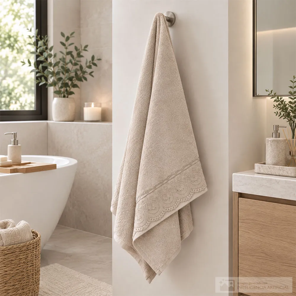 Toalla de baño Alice rosa de algodón