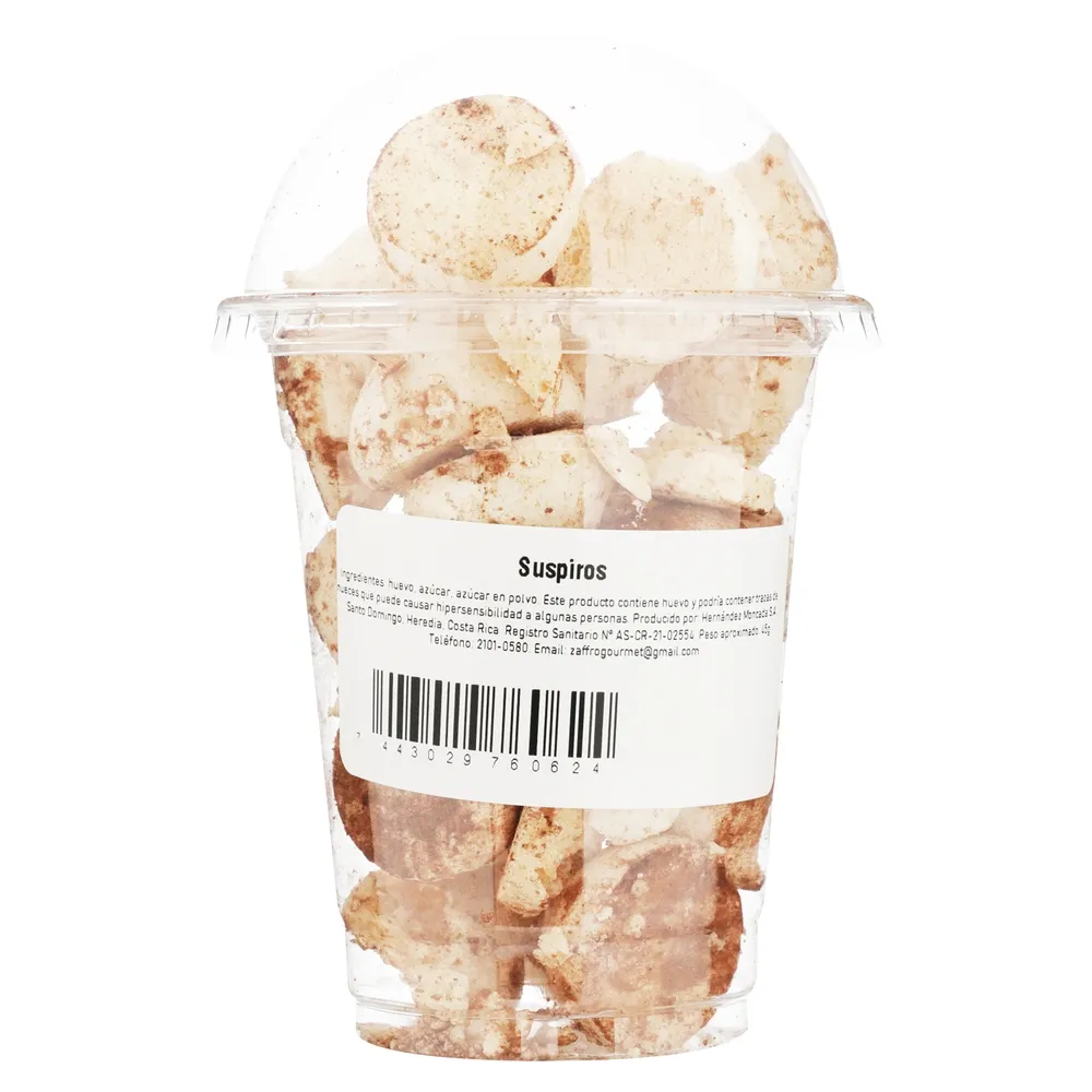 Suspiros Zaffiró cubiertos de cocoa -45 g