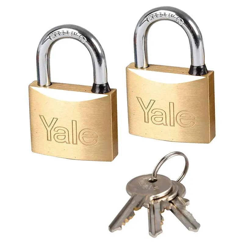 Set de 2 candados 50 mm arco corto de latón bronce Yale
