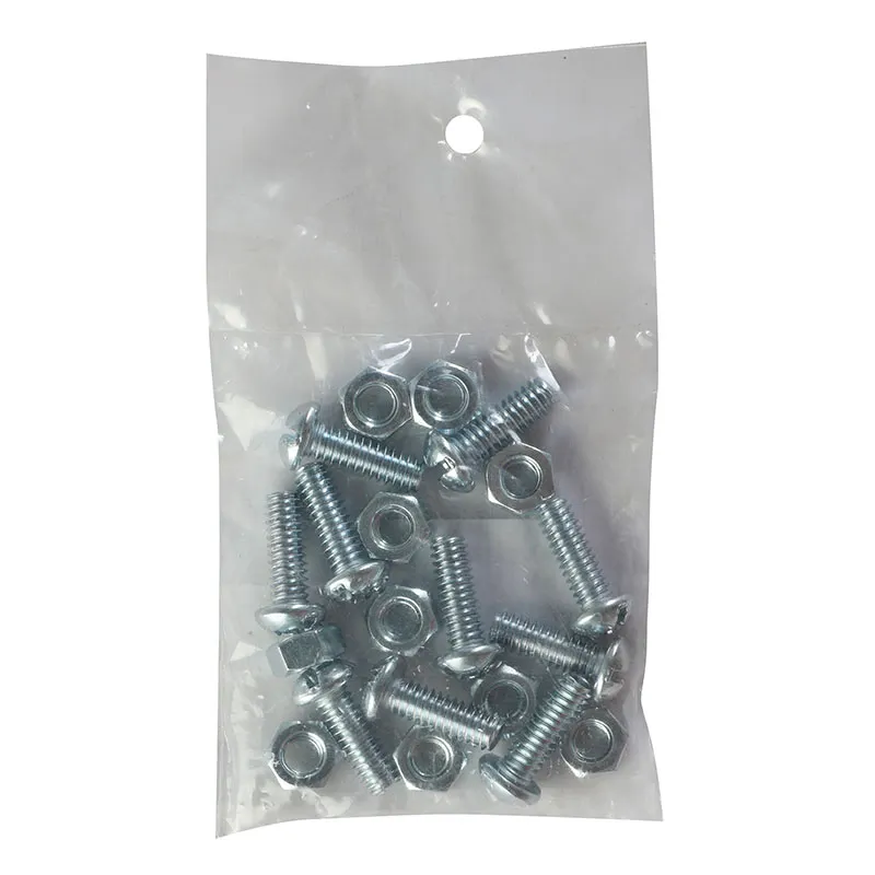 Tornillo estufa cabeza redonda 1/4" x 3" 10 uds incluye tuercas
