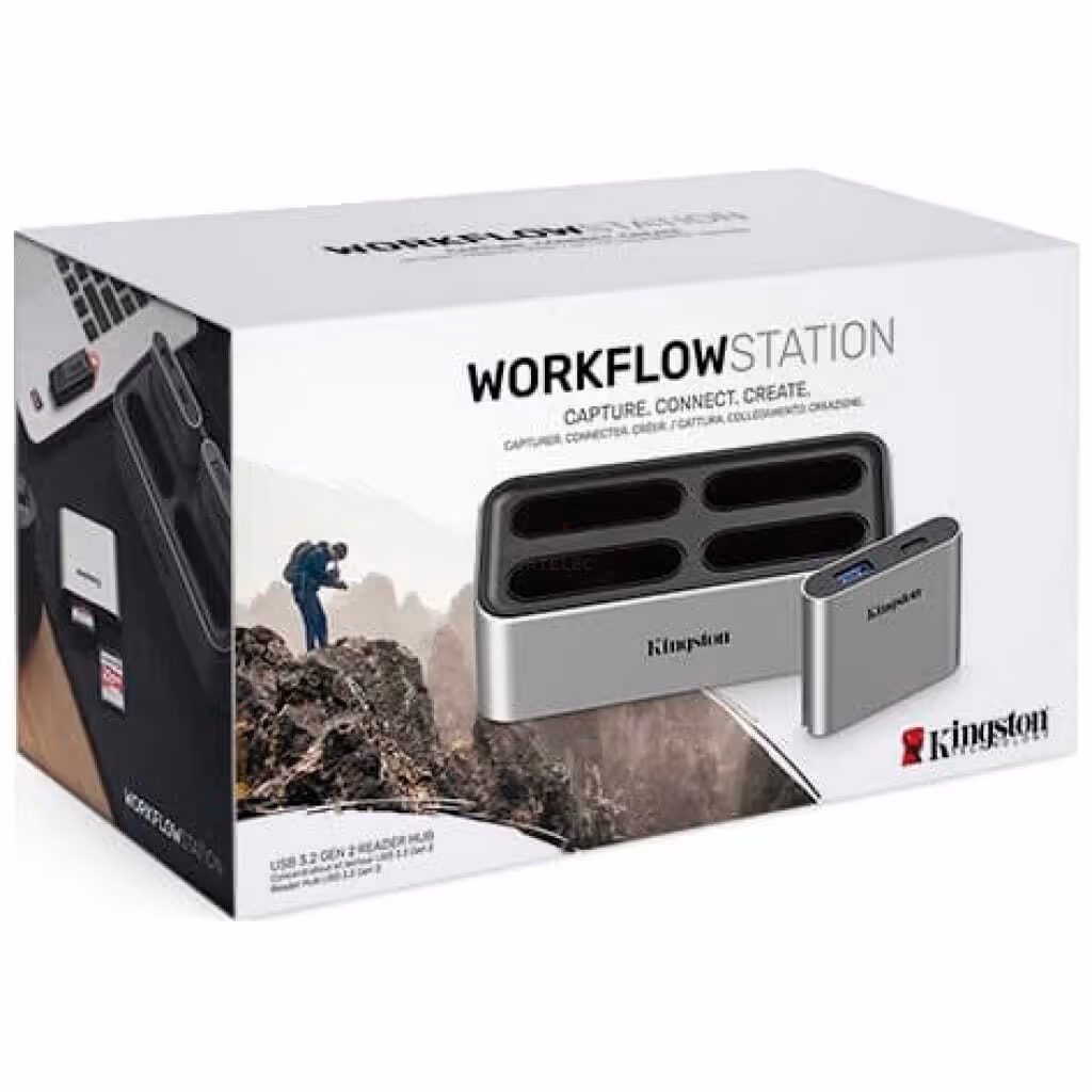 Kingston Workflow Station USB 3.2 Gen 2 con mini HUB USB