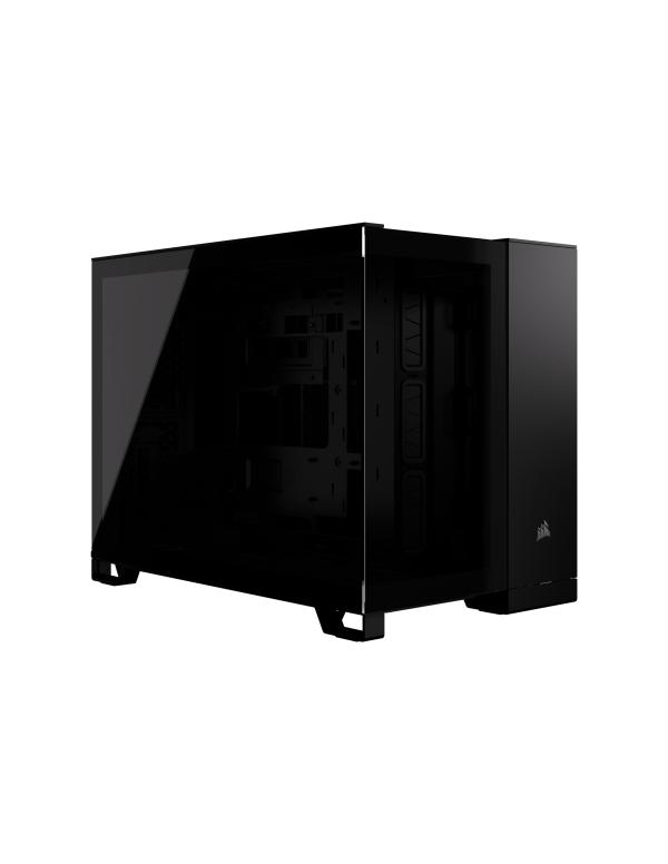 Case Corsair Gaming Mid Tower 2500X Vidrio sin Ventilación Incluida con Vidrio Lateral y Frontal – Negro
