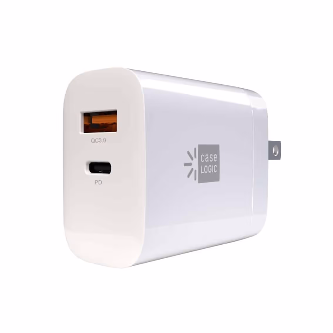 CARGADOR DE PARED CASE LOGIC – CARGA RAPIDA – USB-A Y USB-C 45W