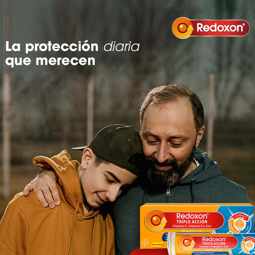 Vitaminas Redoxon triple acción caja 10 tabletas efervescentes