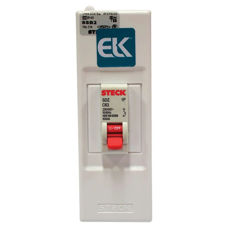 Interruptor 1 x 40 A con caja termoducha tanque secadora Steck