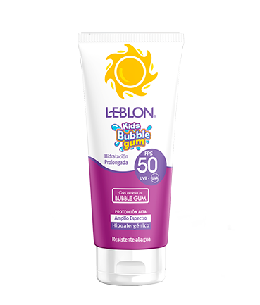 Leblon Kids Bubble Gum FPS50 amplio espectro protector solar 190 gramos