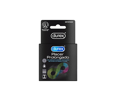 DUREX PRESERVATIVO PLACER PROLONGADO 3 UNIDADES