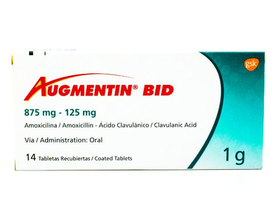 Augmentin BID, 875 mg - 125 mg, 14 Table