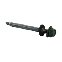 Tornillo Techo Punta Broca Verde 1/4 X 2 1/2" 12 Unidades