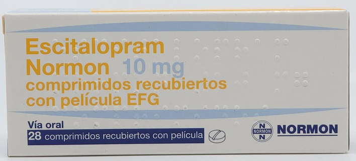 Escitalopram Normon, 10 mg, 28 comprimidos recubiertas