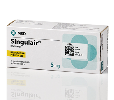 SINGULAIR 5 MG TABLETAS VIA ORAL