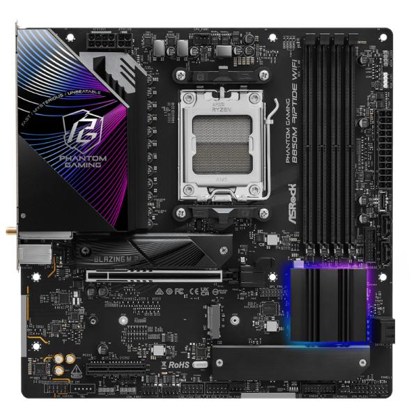 Tarjeta Madre Asrock B850M Riptide AM5 Micro-ATX DDR5 WiFi – Negro