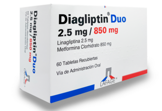Diagliptin Duo 2.5/850 mg 60 Tabletas