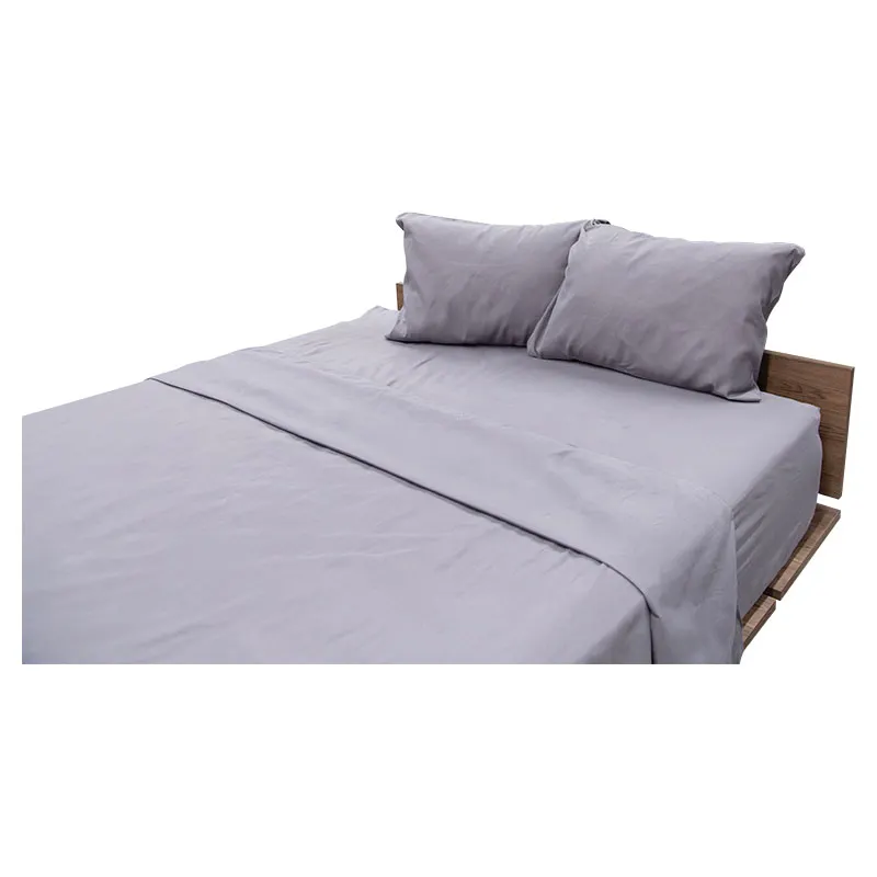 Juego sabanas king microfibra 4 piezas gris