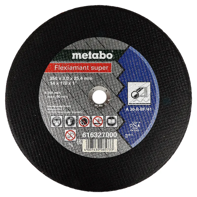 Disco de corte metal 14" x 1/8" x 1" Metabo