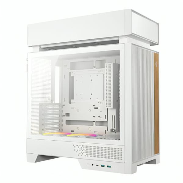 Case Deepcool Mid Tower CL660 WH Ventiladores 2 de 120MM con Panel Lateral – Blanco