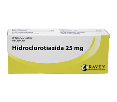 HIDROCLOROTIAZIDA RAV TABLETAS 25MG X 30