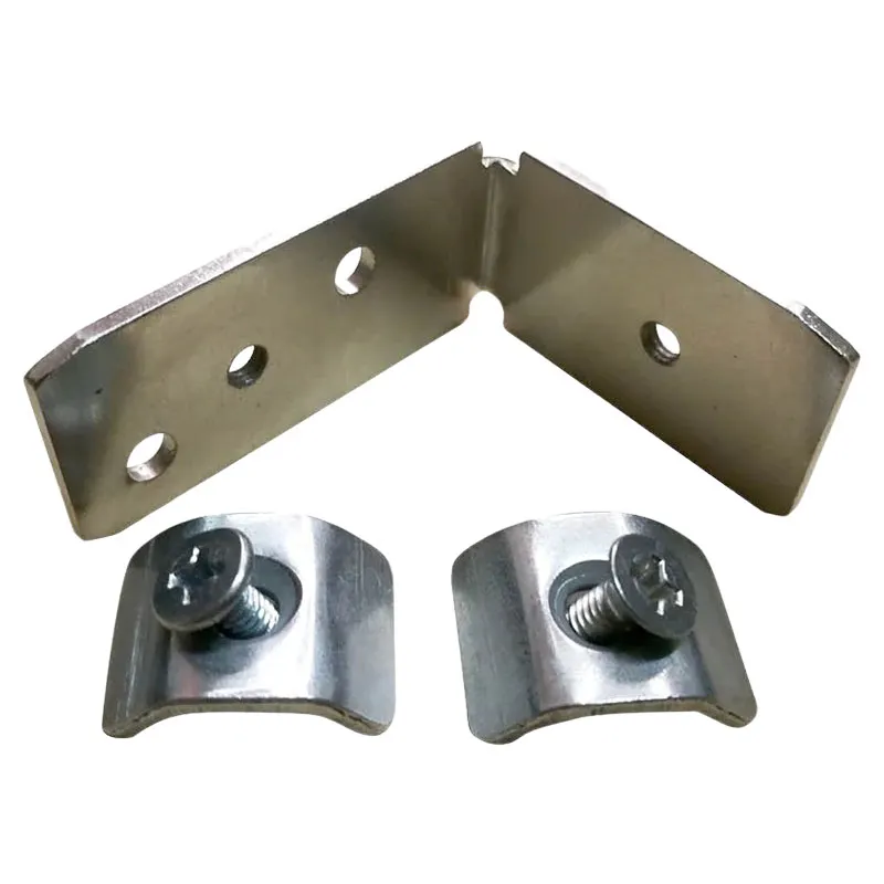 Fijación aluminio gola platina doble con tornillo