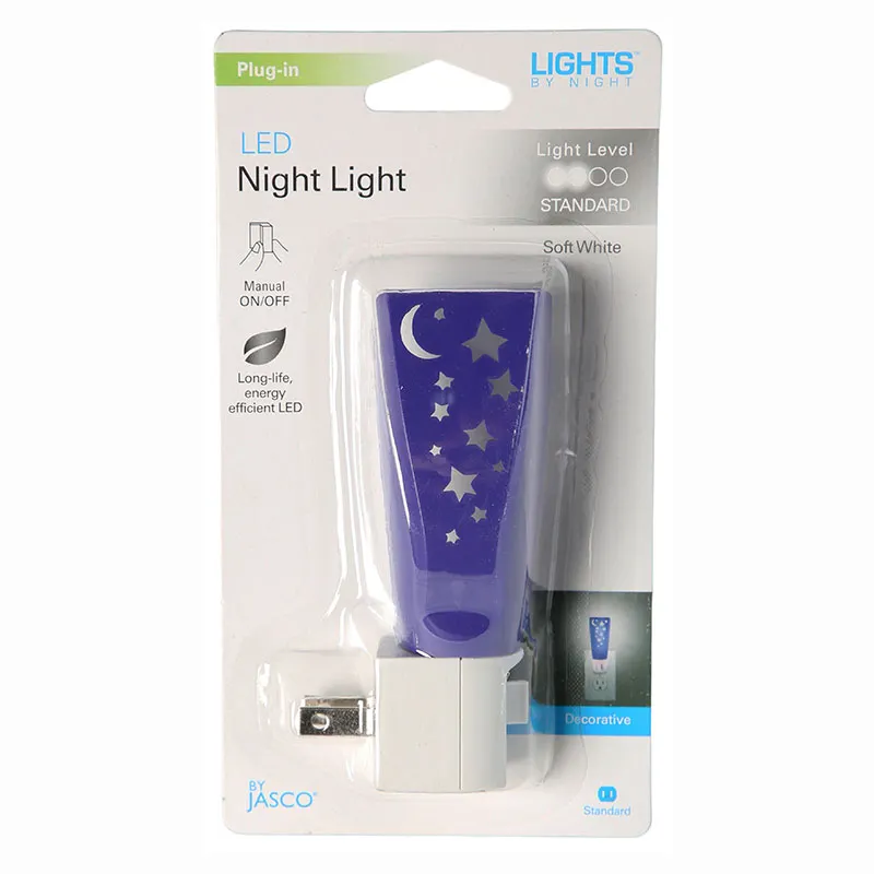 Lámpara led luna y estrellas veladora tipo aplique decorativa blanco 1 luz