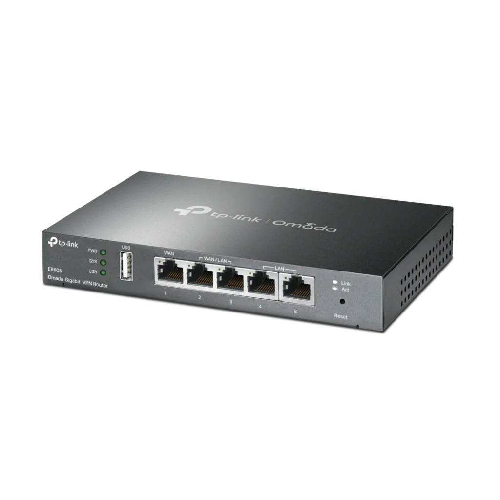 TP-Link Router Inalámbrico VPN Gigabit Omada con 5 Ranuras, ER605