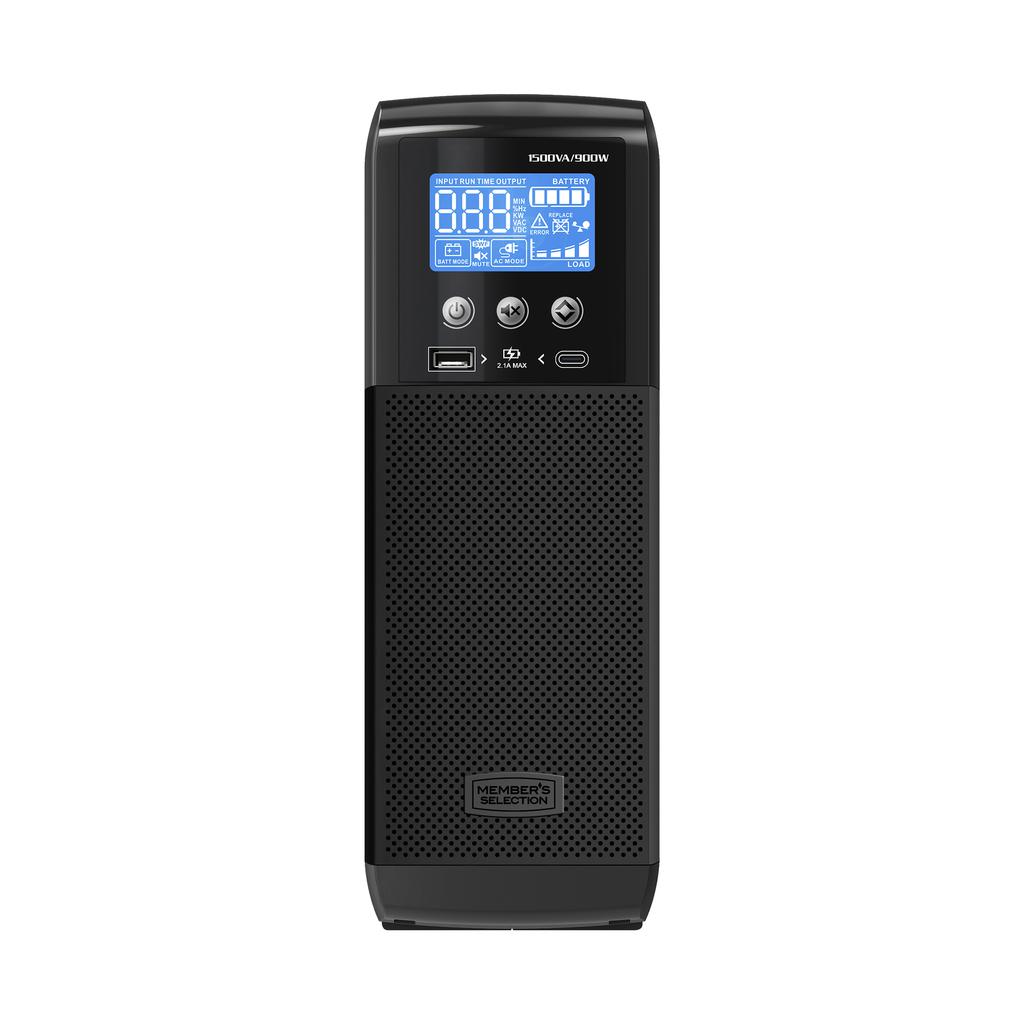 Member's Selection Respaldo de Batería UPS Inteligente con Protección contra Sobretensiones 1 500 VA / 900 W ST-1500MS