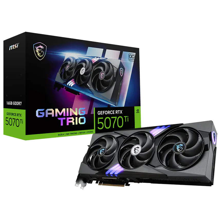 TARJETA DE VIDEO RTX 5070 TI 16GB MSI GAMING TRIO OC
