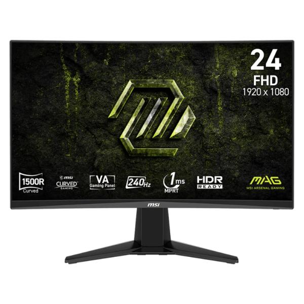 Monitor MSI MAG 245C X24 24 Pulg Curva 1500R 1920X1080 FHD 240HZ AMD Freesync Premium Displayport / HDMI