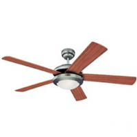 Ventilador Cafe Hierro 5 Aspas 52" 2 Led E27 Westinghouse