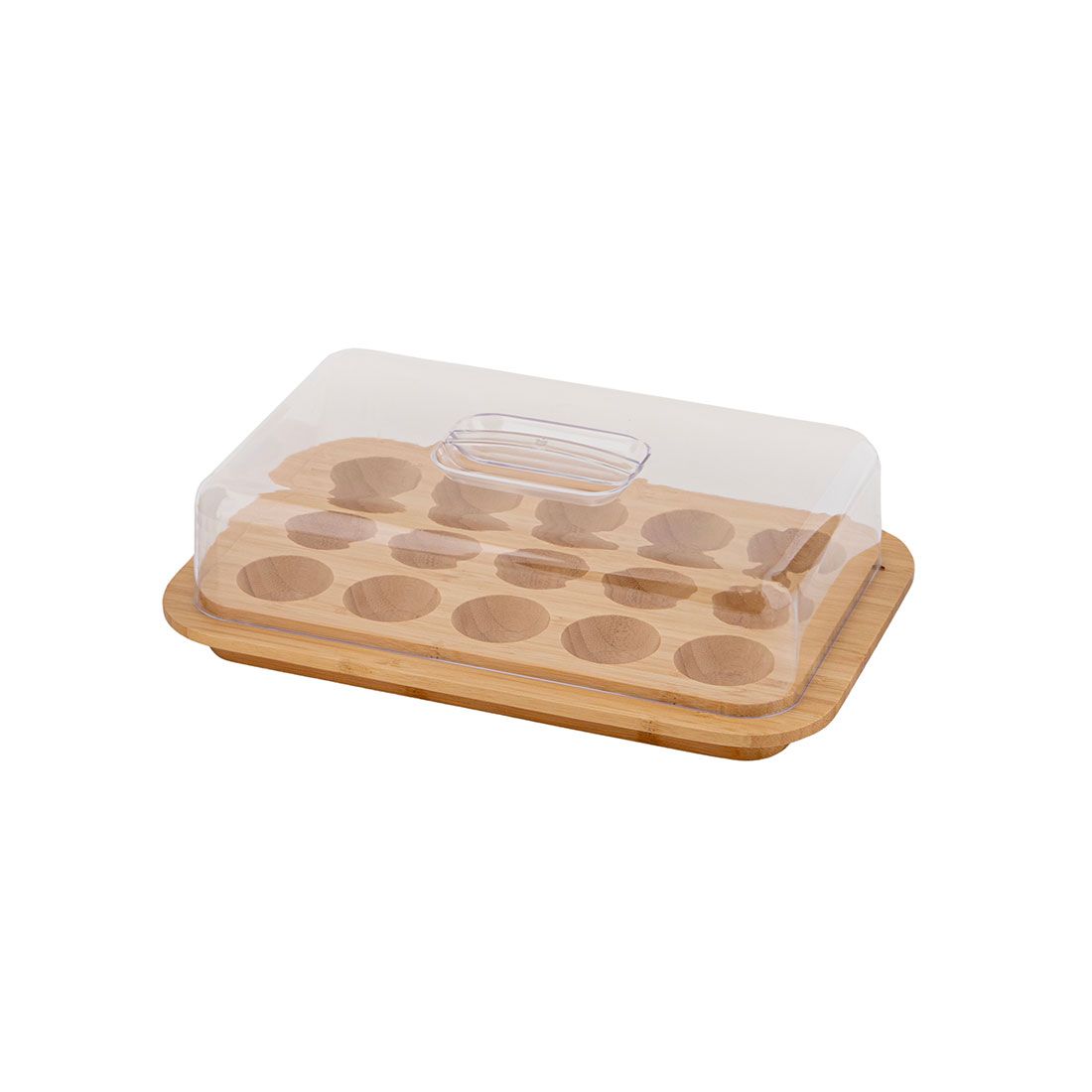 Organizador huevos bambú 29x19cm