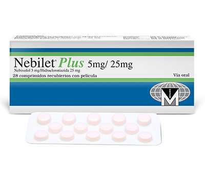 NEBILET PLUS 5MG/25MG TABLETAS VIA ORAL