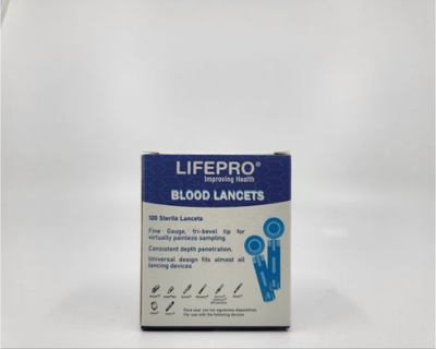 Lancetas esteriles LIFEPRO, 100 unidades