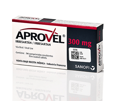 APROVEL 300 MG TABLETAS VIA ORAL