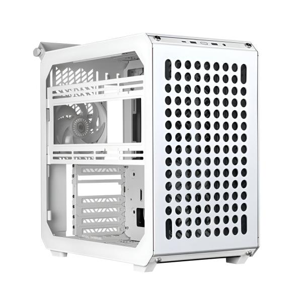 Case Cooler Master Mid Tower Qube 500 Flatpack Edition Ventilador 1 de 120MM con Vidrio y Malla Lateral – Blanco
