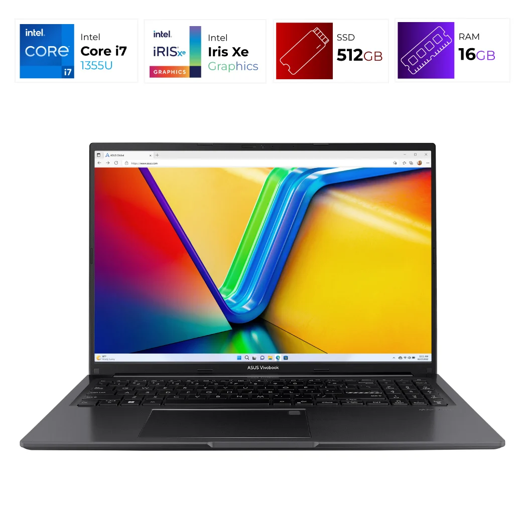 Asus VivoBook F1605V – Intel i7 1355U – 16GB – 512GB – Indie Black