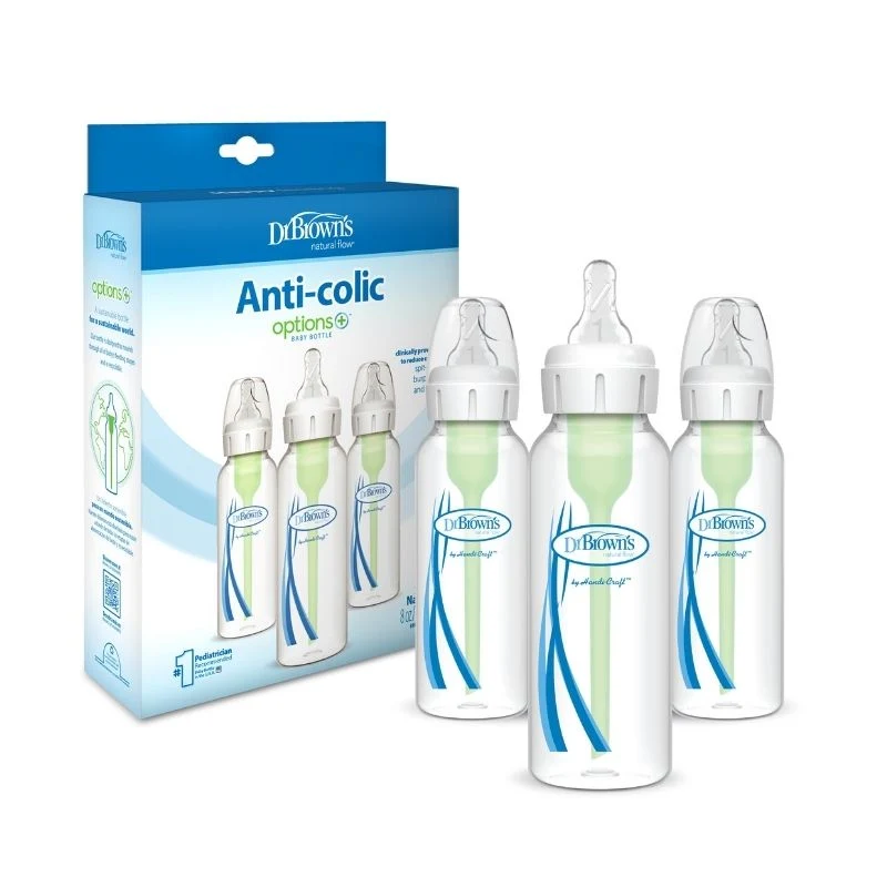 Set de 3 chupones Options+ cuello Angosto 8oz DrBrowns