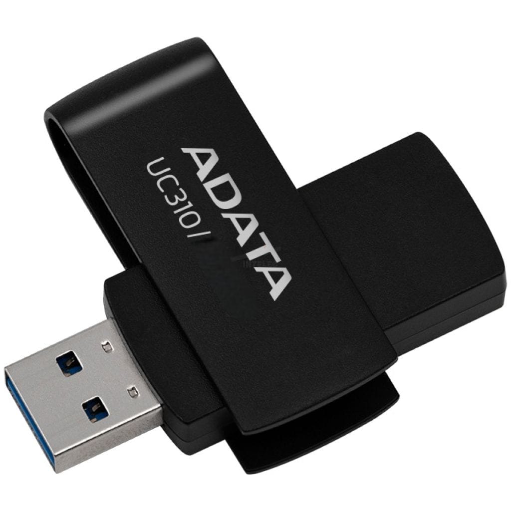 MEMORIA USB ADATA UC310 – USB 3.2 – 256GB – NEGRO – 100MB