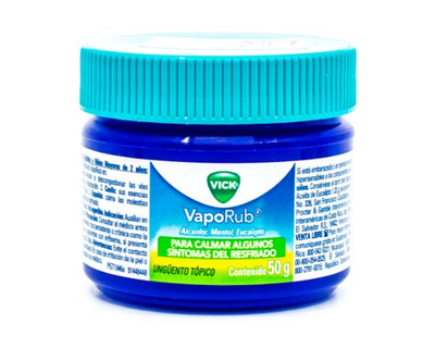 Vick Vaporub, ungüento topico, 50 g