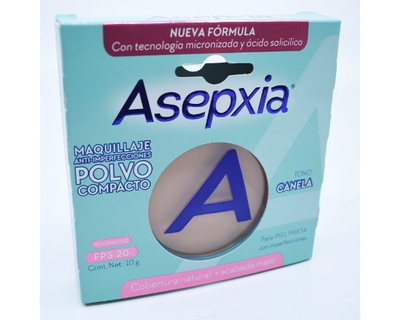 Asepxia Polvo Compacto Tono Canela FPS 20 10g
