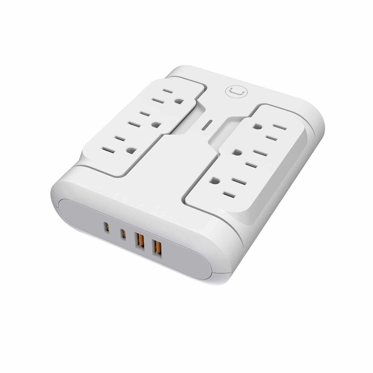 REGLETA DE PARED UNNO POWERPOD – 6 TOMAS GIRATORIOS – USB