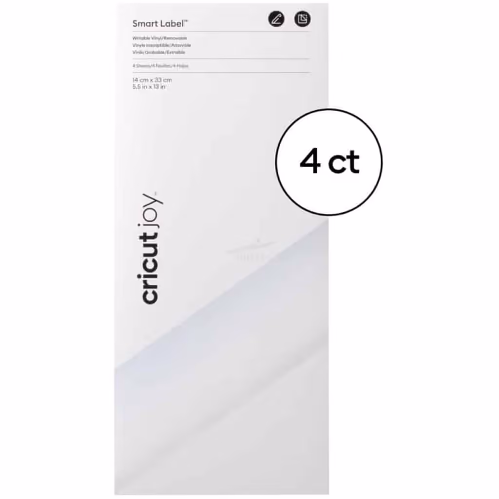 CRICUT VINIL SMART HOJA ETIQUETA GRABABLE – TRANSPARENTE – 4 HOJAS – REMOVIBLE