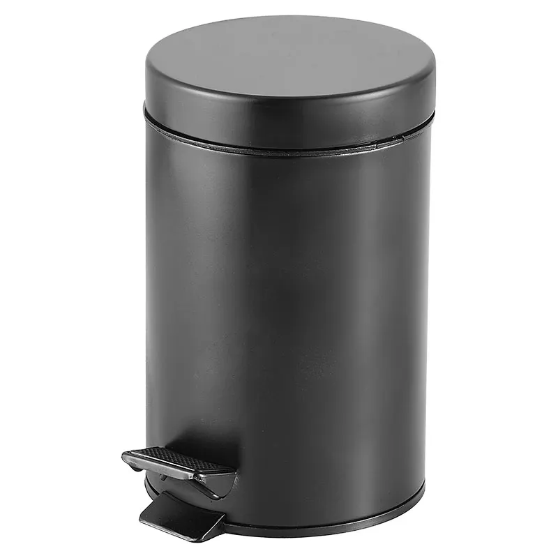 Basurero redondo 5 litros negro mate